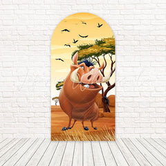 Toile de fond pour arche Pumbaa Le Roi Lion pour thèmes fête jungle fun et sauvage