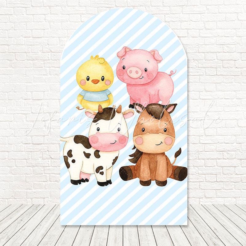 Toile de fond pour arche animaux petite ferme pour fêtes rustiques et inspirées ferme