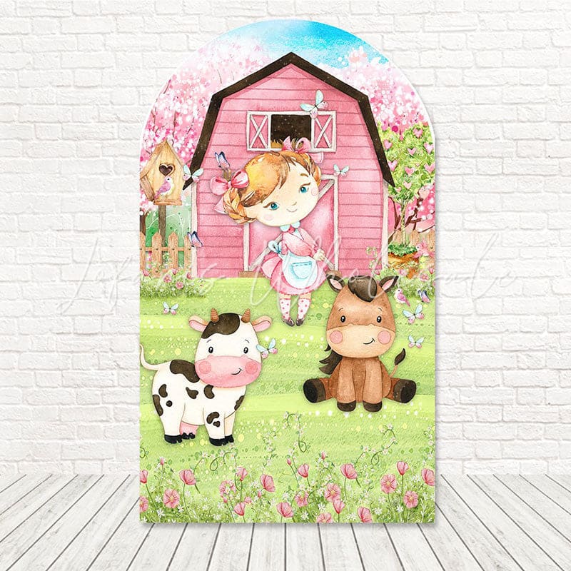 Toile de fond pour arche animal petite fermière pour événements fête enfants fun