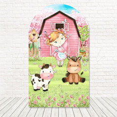 Toile de fond pour arche animal petite fermière pour événements fête enfants fun