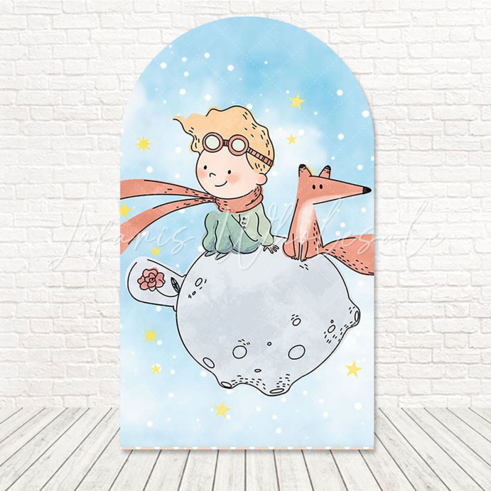 Toile de fond pour arche conte étoile galaxie Petit Prince pour fête royale