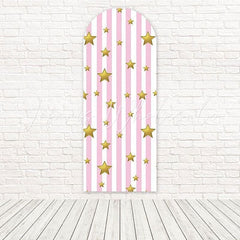 Toile de fond pour arche ambiance ciel doux rayure petites étoiles pour shoot rêveur