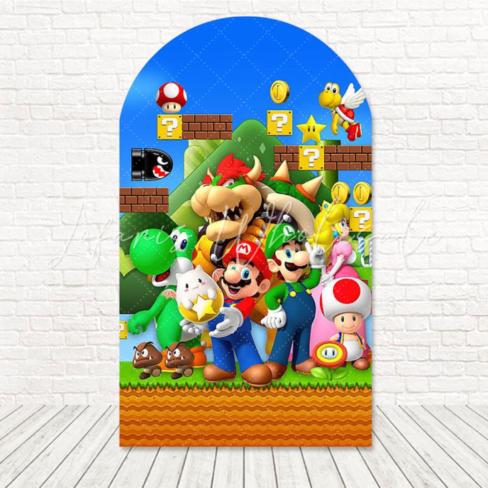 Toile de fond pour arche scène jeu arcade Mario Bros pour événement gamer