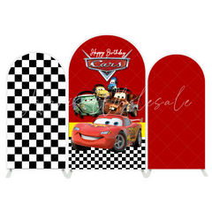 Toile de fond pour arche fête anniversaire Flash McQueen