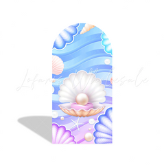 Housse pour arche fond fête anniversaire Baby Shower Sirène