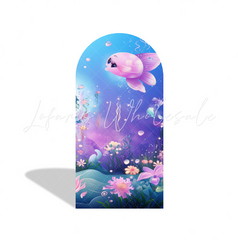 Toile de fond pour arche fond fête anniversaire Baby Shower Sirène