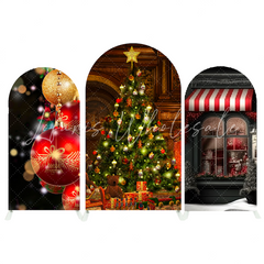 Toile de fond pour arche décoration vacances événement Joyeux Noël