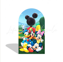 Toile de fond pour arche Joyeux Anniversaire Mickey Mouse