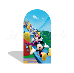 Toile de fond pour arche Joyeux Anniversaire Mickey Mouse