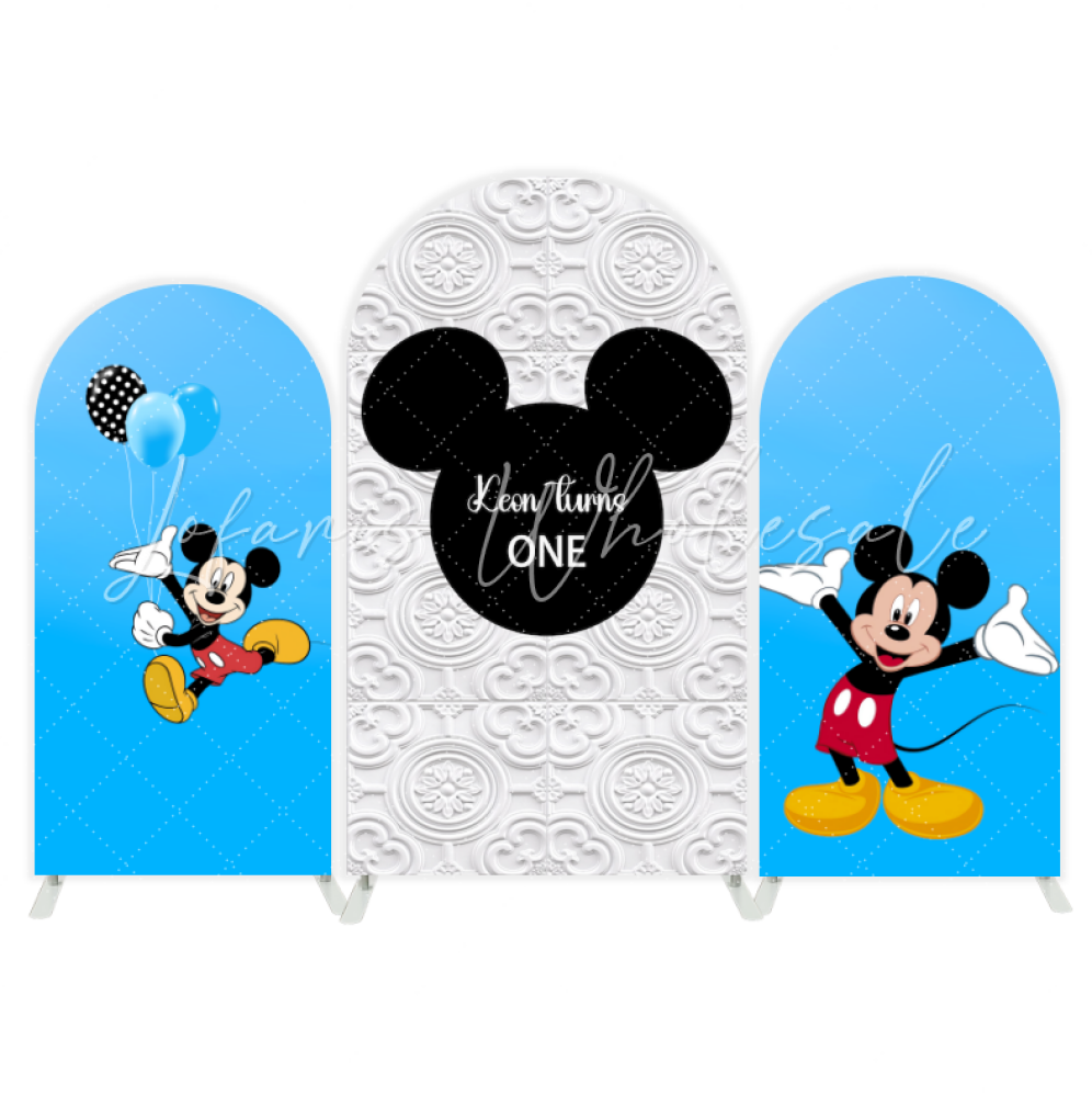Toile de fond pour arche fête anniversaire thème Mickey