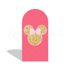 Toile de fond pour arche fête anniversaire Minnie Mouse
