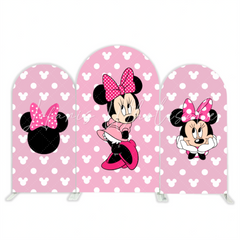 Toile de fond pour arche Joyeux Anniversaire thème Minnie