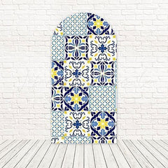 Toile de fond pour arche citron méditerranéen marocain pour célébrations vibrantes