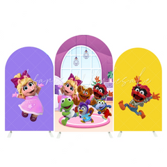 Toile de fond pour arche fête anniversaire Muppet Babies