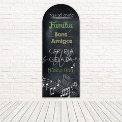 Toile de fond pour arche sensation concert Pub tableau noir musique pour ensemble événement rythmique