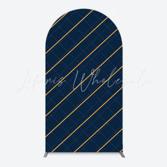 Toile de fond pour arche rayures bleu marine pour décoration fête moderne