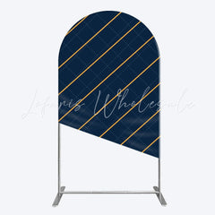 Toile de fond pour arche rayures bleu marine pour décoration fête moderne