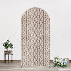 Toile de fond pour arche texture tricot nude pour affichage minimaliste