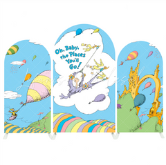 Toile de fond pour arche fête anniversaire Baby Shower Oh l'endroit où tu iras