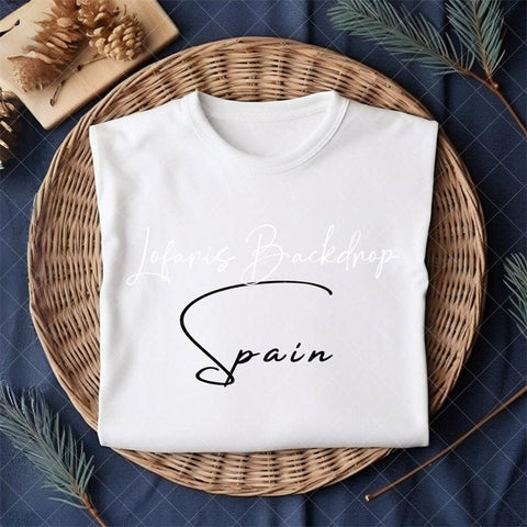 T-shirt à manches courtes avec lettre minimale olympique 2024 Espagne