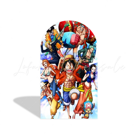 Toile de fond pour arche fête anniversaire thème One Piece