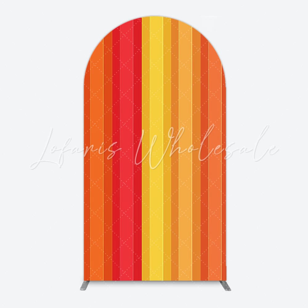 Toile de fond pour arche couleurs ABC orange pour décor enfants amusant