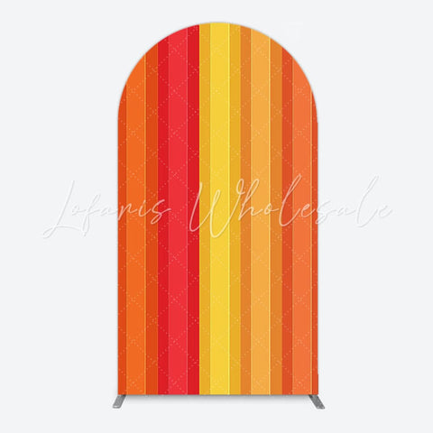 Toile de fond pour arche couleurs ABC orange pour décor enfants amusant