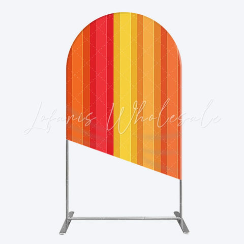 Toile de fond pour arche couleurs ABC orange pour décor enfants amusant