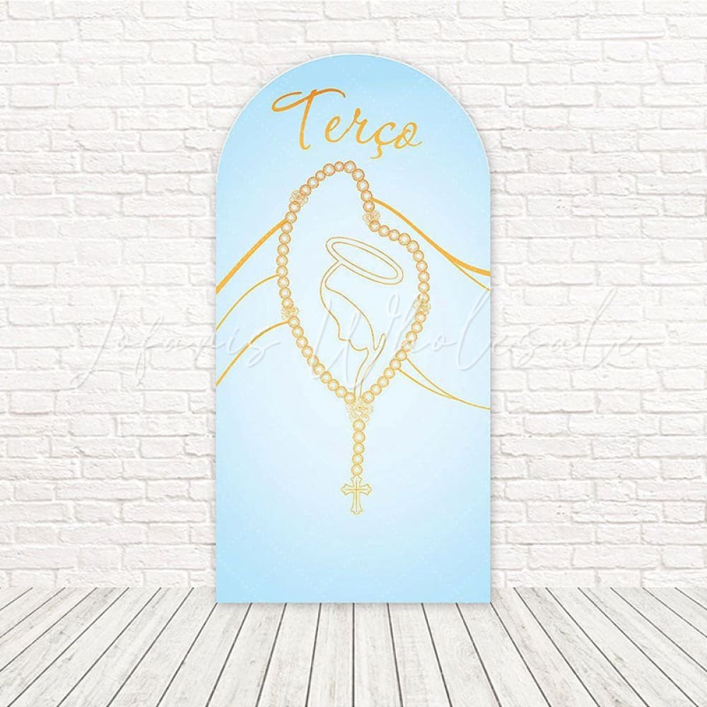 Toile de fond pour arche scène sainte Notre-Dame du Rosaire pour célébration sacrée