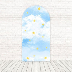 Toile de fond pour arche humeur douce nuages pastel pour fête enfants paisible