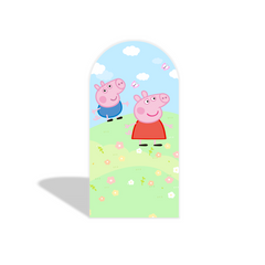 Toile de fond pour arche fête anniversaire thème Peppa Pig