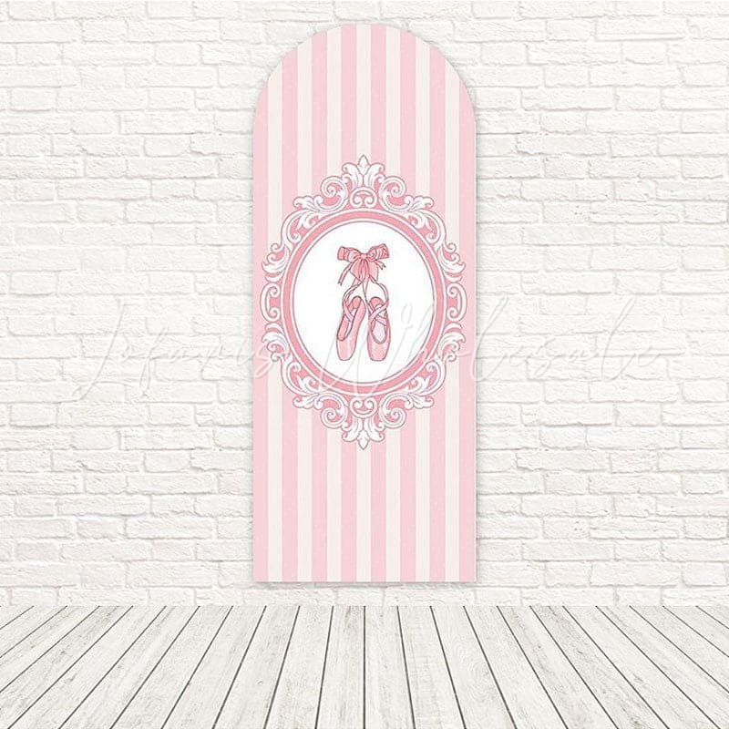 Toile de fond pour arche pose danse gracieuse ballerine rose pour événement récital