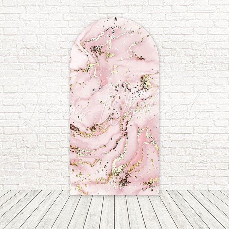 Toile de fond pour arche style luxueux marbre rose or pour fête chic