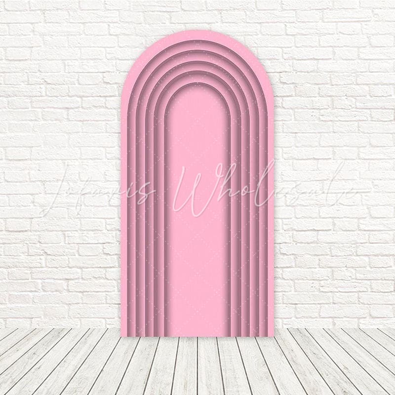 Toile de fond pour arche teintes pastel latte rose pour fête anniversaire ton doux