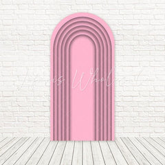 Toile de fond pour arche teintes pastel latte rose pour fête anniversaire ton doux