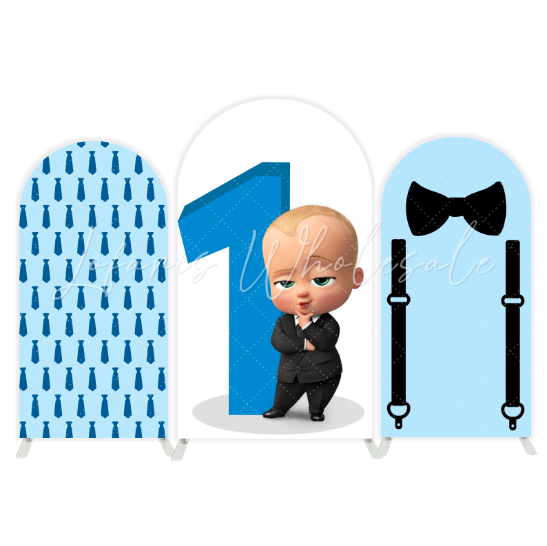 Toile de fond pour arche fête anniversaire Baby Boss