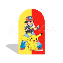 Toile de fond pour arche fête anniversaire thème Pokémon