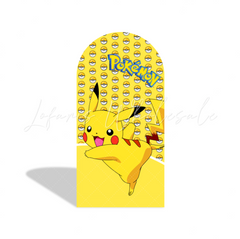 Toile de fond pour arche fête anniversaire thème Pokémon