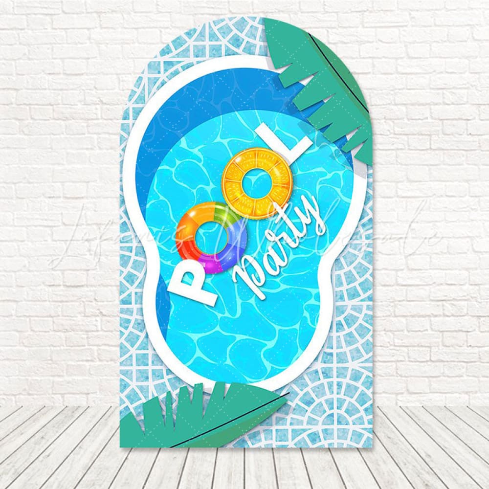 Toile de fond pour arche thème gonflable fun Pool Party pour fête jardin