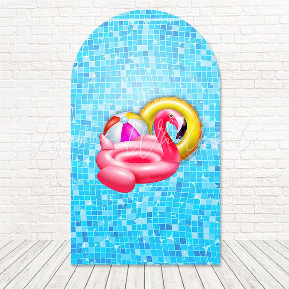 Toile de fond pour arche scène vague éclaboussure Pool Party pour événement jeux d'eau