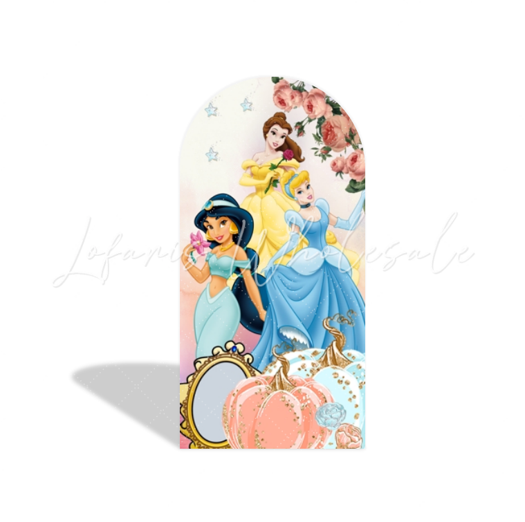 Toile de fond pour arche fond fête anniversaire Princesse