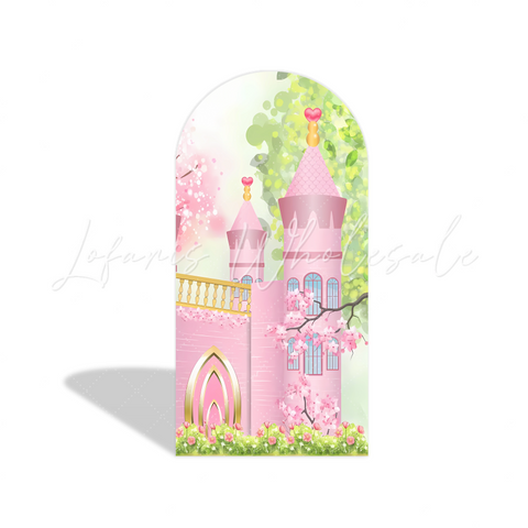 Toile de fond pour arche fond fête Joyeux Anniversaire château princesse
