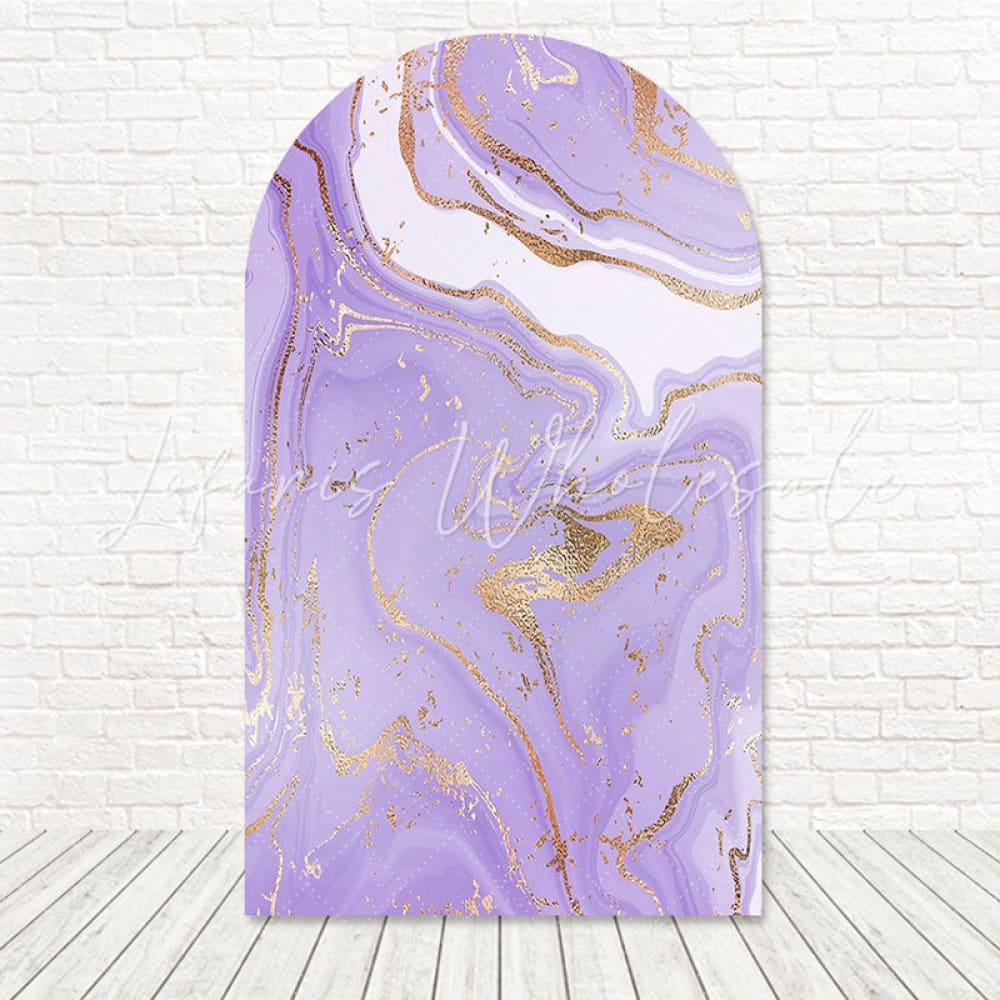 Toile de fond pour arche marbre violet ton glamour pour anniversaire stylé