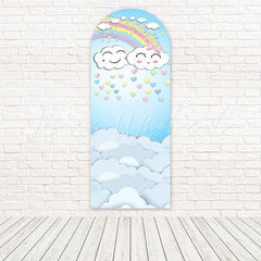 Toile de fond pour arche humeur éclat couleur vive cœurs arc-en-ciel pour événement heureux