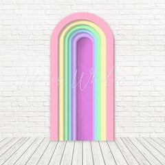 Toile de fond pour arche couleur vive latte arc-en-ciel pour thème fun fête joyeuse