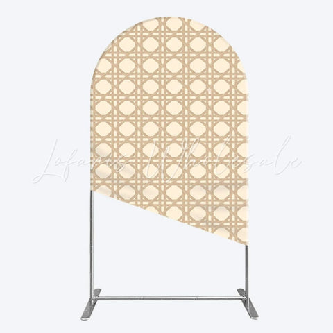 Toile de fond pour arche texture rotin pour décoration fête rustique