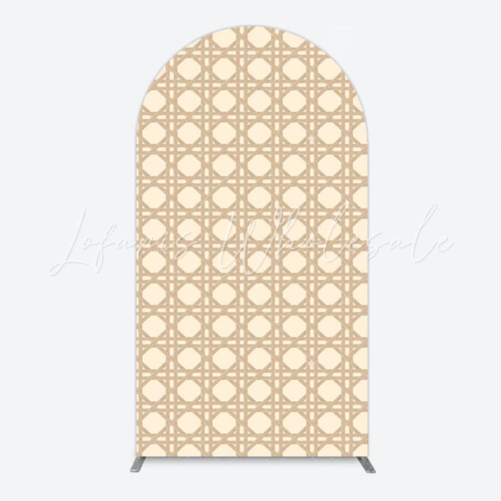 Toile de fond pour arche texture rotin pour décoration fête rustique