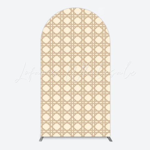 Toile de fond pour arche texture rotin pour décoration fête rustique
