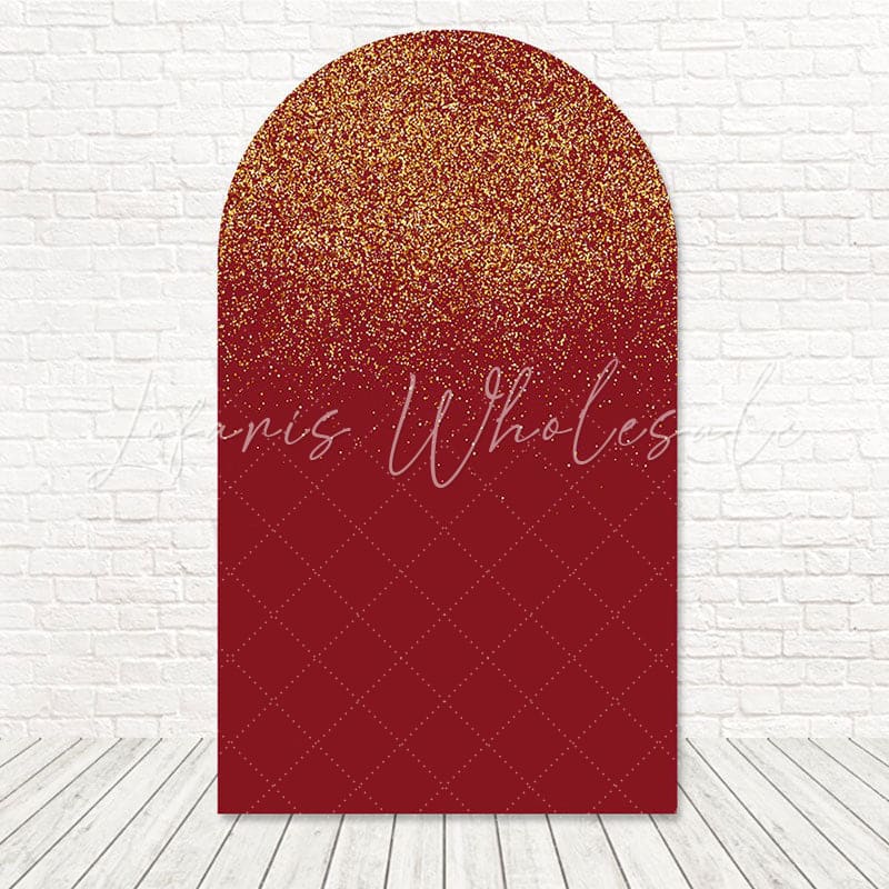 Toile de fond pour arche paillettes rouge et or pour célébrations fête festive et lumineuse