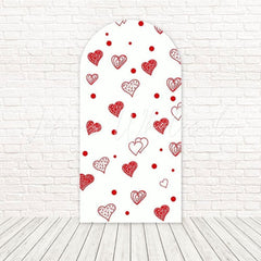 Toile de fond pour arche amour romantique cœurs rouges pour décor fête Saint-Valentin